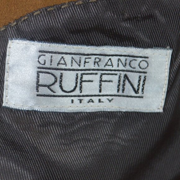 Gianfranco Ruffini Italy Men's Suede Brown Jacket Blazer Sport Suit Coat - Picture 6 of 8